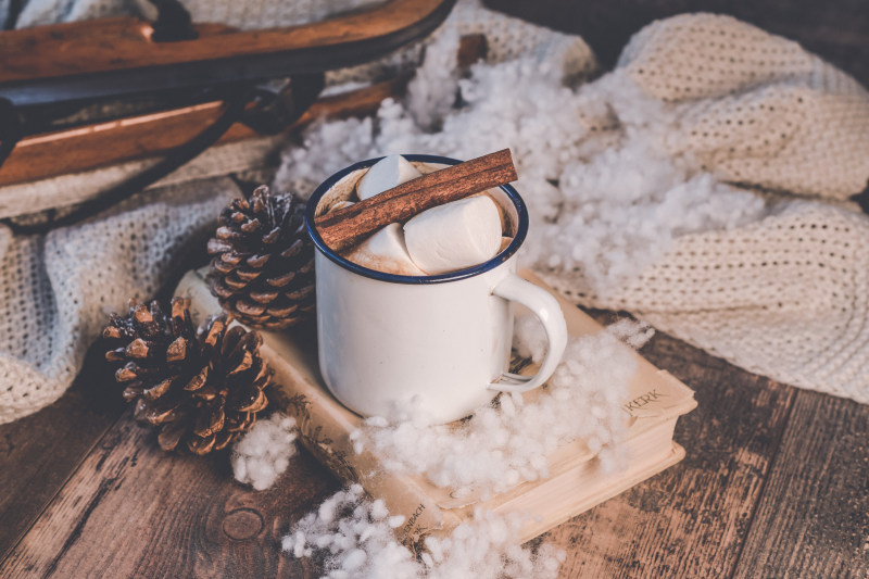 白色的陶瓷杯White Ceramic Mug|乡村,书,假期,喝,圣诞节,圣诞节的背景,早餐,木,杯,杯子,松果,棉花,棉花糖,热巧克力,特写镜头,甜蜜的,糖,肉桂棒,背景,表,静物画,食物,饮料-海量高质量免版权图片素材-设计师素材-摄影图片-mitapix-美塔图像