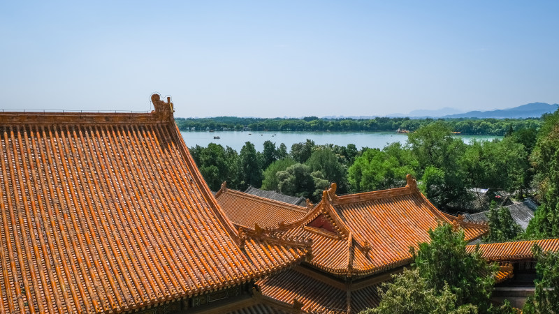 橙色和多彩多姿的宝塔-中国,中国建筑,传统,体系结构,保护,北京,古代,夏季,夏时制,外墙,家庭,屋顶,建筑,建设,户外,房子,旅行,木,水,观光-海量高质量免版权图片素材-设计师素材-摄影图片-mitapix-美塔图像