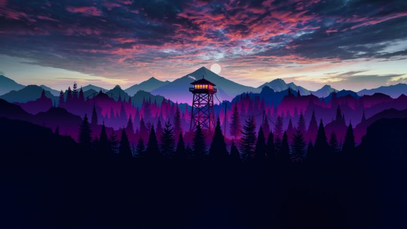 Firewatch,景观,数字艺术,日落,日出,塔,紫色的天空,壁纸/手机壁纸|Firewatch,塔,数字艺术,日出,日落,景观,紫色的天空-海量免费高质量壁纸|墙纸|手机壁纸|电脑壁纸|wallpaper|动漫|卡通|二次元|真人|风景壁纸库-美塔壁纸