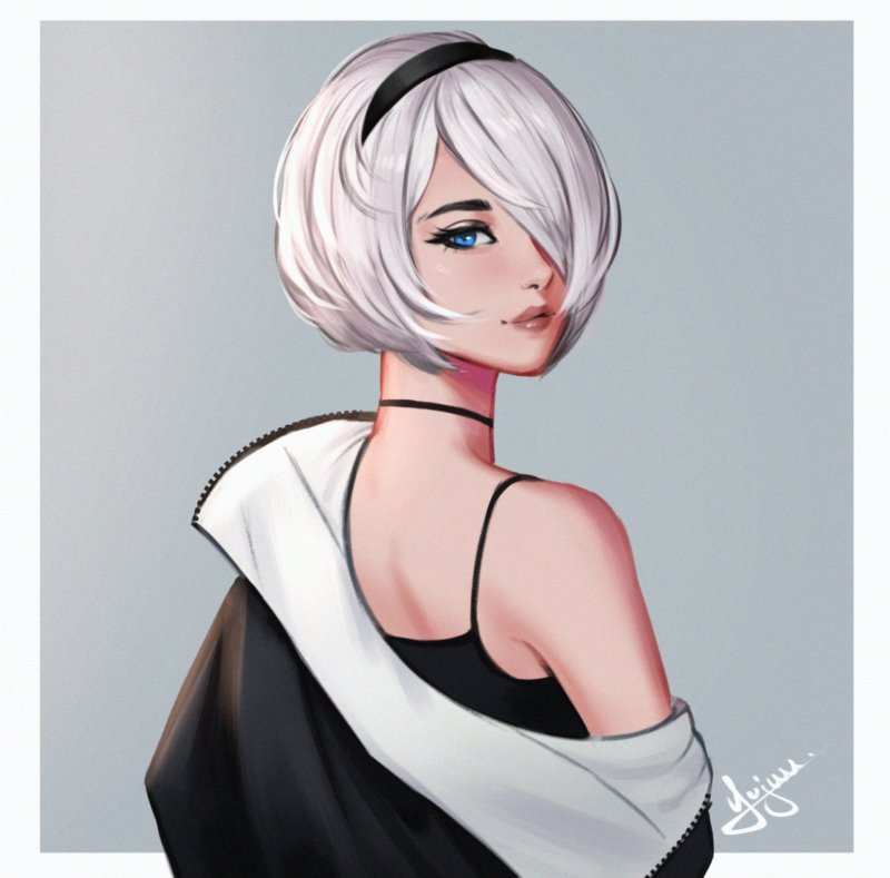 2b（nier：automata）,yajuu,视频游戏字符,女性,白发,蓝眼睛,尼尔：自动机,尼尔,视频游戏女孩,夹克,黑夹克,图稿,粉丝艺术,插图,数字艺术,壁纸/手机壁纸|2B（Nier：Automata）,Yajuu,图稿,夹克,女性,尼尔,尼尔：自动机,插图,数字艺术,白发,粉丝艺术,蓝眼睛,视频游戏女孩,视频游戏字符,黑夹克-海量免费高质量壁纸|墙纸|手机壁纸|电脑壁纸|wallpaper|动漫|卡通|二次元|真人|风景壁纸库-美塔壁纸