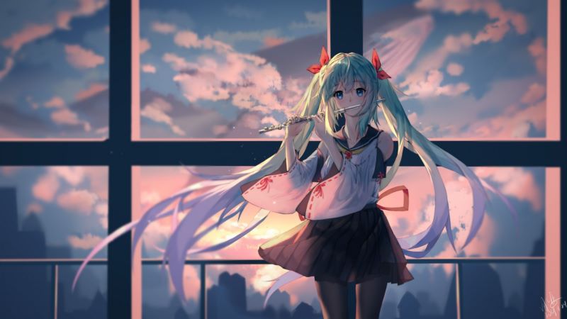 长发,动漫女孩,黄昏,笛子,帽子miku,Vocaloid,学校制服,尾巴,壁纸/手机壁纸|Vocaloid,动漫女孩,学校制服,尾巴,帽子miku,笛子,长发,黄昏-海量免费高质量壁纸|墙纸|手机壁纸|电脑壁纸|wallpaper|动漫|卡通|二次元|真人|风景壁纸库-美塔壁纸