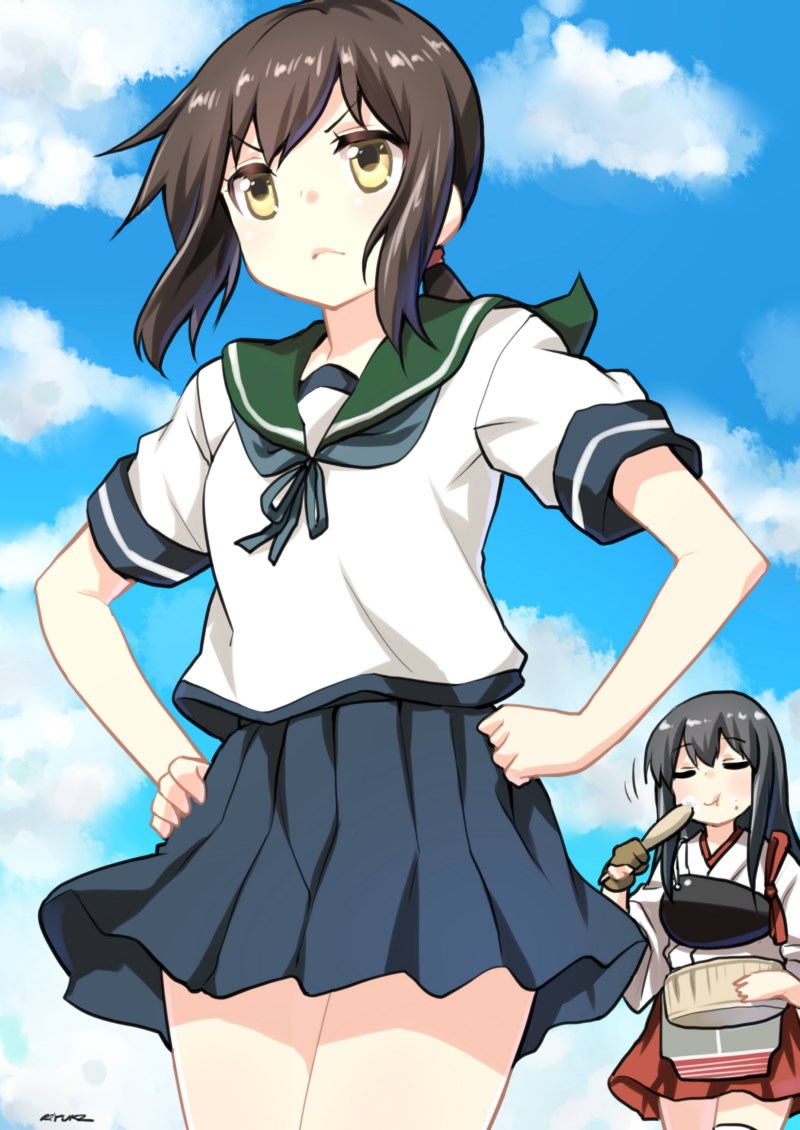 马尾辫,长发,动漫,动漫女孩,kantai系列,fubuki（kancolle）,akagi（kancolle）,校服,日本衣服,棕色帽子,艺术品,数字艺术,粉丝艺术,壁纸/手机壁纸|akagi（kancolle）,fubuki（kancolle）,kantai系列,动漫,动漫女孩,数字艺术,日本衣服,校服,棕色帽子,粉丝艺术,艺术品,长发,马尾辫-海量免费高质量壁纸|墙纸|手机壁纸|电脑壁纸|wallpaper|动漫|卡通|二次元|真人|风景壁纸库-美塔壁纸